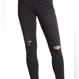 Madewell Black Ripped Skinny Jeans